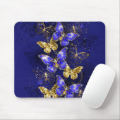 Compositie met Sapphire Butterflies Muismat (Met muis)
