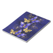 Compositie met Sapphire Butterflies Notitieblok (Linkerzijde)