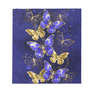 Compositie met Sapphire Butterflies Notitieblok