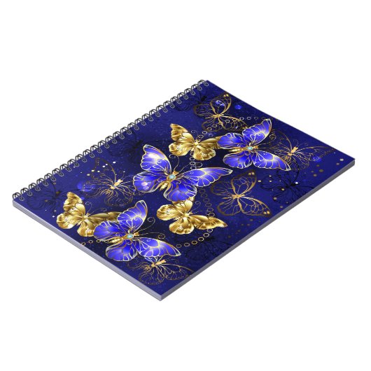 Compositie met Sapphire Butterflies Notitieboek (Linkerzijde)