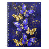 Compositie met Sapphire Butterflies Notitieboek (Voorkant)