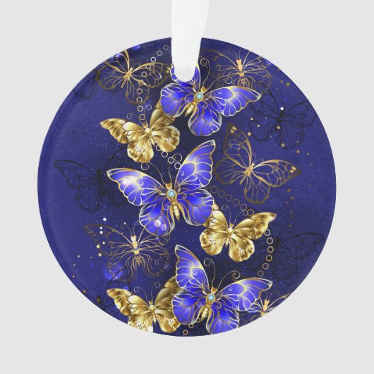 Compositie met Sapphire Butterflies Ornament (voorkant)