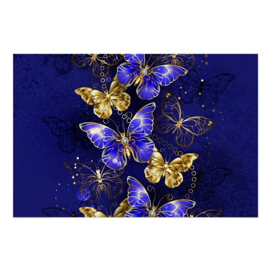 Compositie met Sapphire Butterflies Perfect Poster (Voorkant)