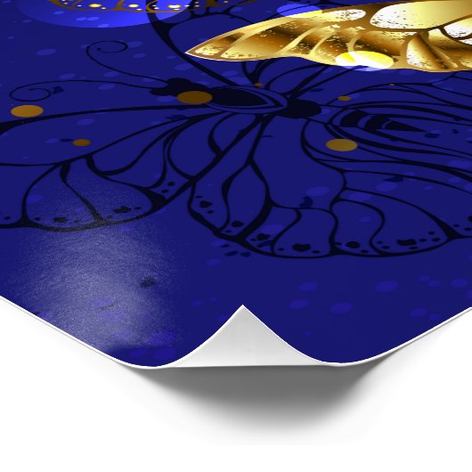 Compositie met Sapphire Butterflies Perfect Poster (Hoek)