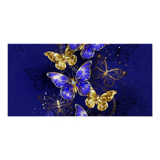 Compositie met Sapphire Butterflies Perfect Poster (Voorkant)