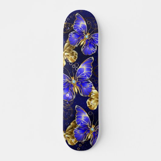 Compositie met Sapphire Butterflies Persoonlijk Skateboard (Voorkant)