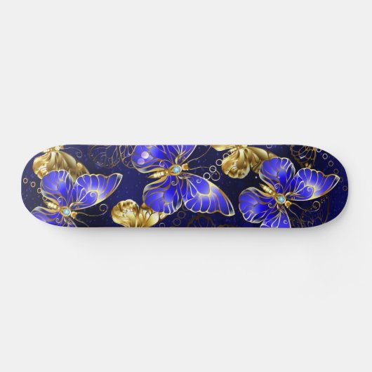 Compositie met Sapphire Butterflies Persoonlijk Skateboard (Horizontaal)