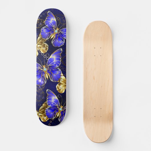 Compositie met Sapphire Butterflies Persoonlijk Skateboard (Voorkant)