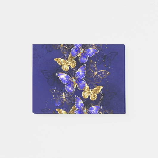 Compositie met Sapphire Butterflies Post-it® Notes (Voorkant)