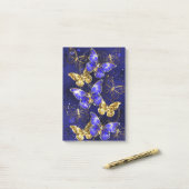 Compositie met Sapphire Butterflies Post-it® Notes (Op bureau)