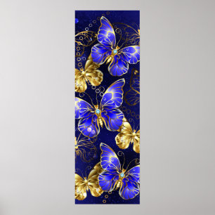 Compositie met Sapphire Butterflies Poster
