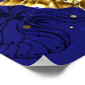 Compositie met Sapphire Butterflies Poster (Hoek)