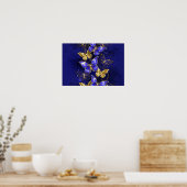 Compositie met Sapphire Butterflies Poster (Keuken)