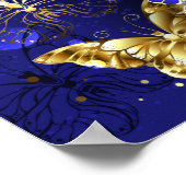 Compositie met Sapphire Butterflies Poster (Hoek)