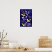 Compositie met Sapphire Butterflies Poster (Keuken)