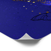 Compositie met Sapphire Butterflies Poster (Hoek)