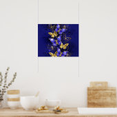 Compositie met Sapphire Butterflies Poster (Keuken)