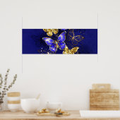 Compositie met Sapphire Butterflies Poster (Keuken)