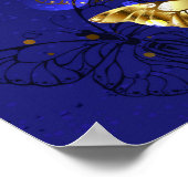 Compositie met Sapphire Butterflies Poster (Hoek)
