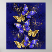 Compositie met Sapphire Butterflies Poster (Voorkant)