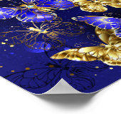 Compositie met Sapphire Butterflies Poster (Hoek)