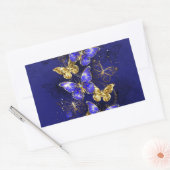 Compositie met Sapphire Butterflies Rechthoekige Sticker (Envelop)