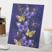 Compositie met Sapphire Butterflies Reclamebord Met Voetstuk (Insitu)