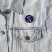 Compositie met Sapphire Butterflies Ronde Button 3,2 Cm (In situ)