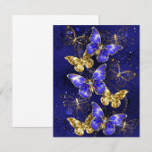 Compositie met Sapphire Butterflies Save The Date (Voorkant / Achterkant)