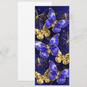 Compositie met Sapphire Butterflies Save The Date (Voorkant / Achterkant)