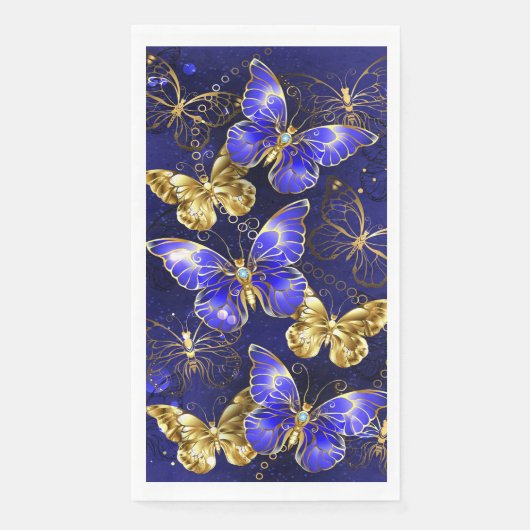 Compositie met Sapphire Butterflies Servet (Voorkant)