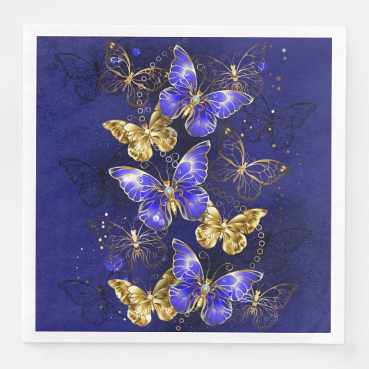 Compositie met Sapphire Butterflies Servet (Voorkant)
