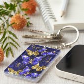 Compositie met Sapphire Butterflies Sleutelhanger (Voorkant Rechts)