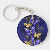 Compositie met Sapphire Butterflies Sleutelhanger (Voorkant)