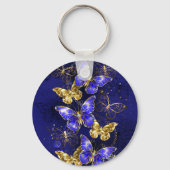 Compositie met Sapphire Butterflies Sleutelhanger (Voorkant)