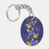 Compositie met Sapphire Butterflies Sleutelhanger (Voorkant Links)