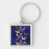 Compositie met Sapphire Butterflies Sleutelhanger (Voorkant)