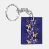 Compositie met Sapphire Butterflies Sleutelhanger (Voorkant Links)
