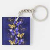Compositie met Sapphire Butterflies Sleutelhanger (Achterkant)