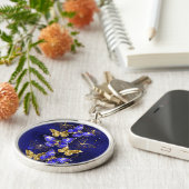 Compositie met Sapphire Butterflies Sleutelhanger (Zijkant)