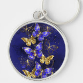 Compositie met Sapphire Butterflies Sleutelhanger (Voorkant)