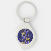 Compositie met Sapphire Butterflies Sleutelhanger (Voorkant)