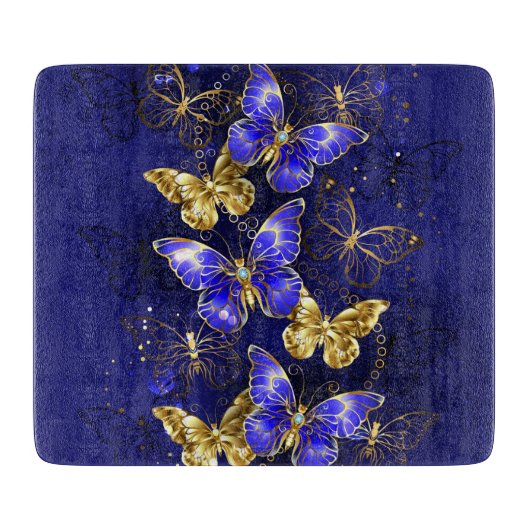 Compositie met Sapphire Butterflies Snijplank (Voorkant)