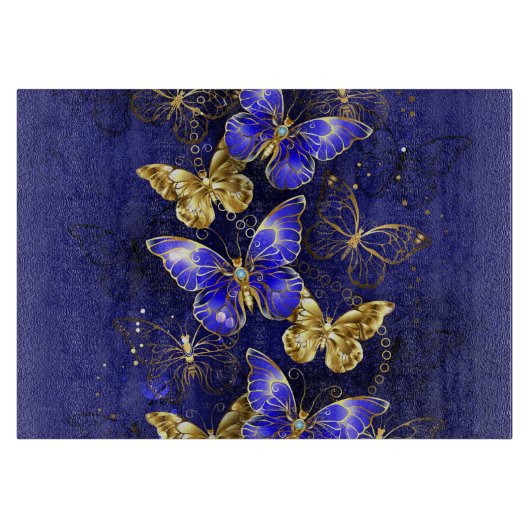 Compositie met Sapphire Butterflies Snijplank (Voorkant)