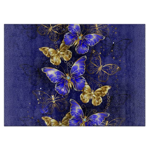 Compositie met Sapphire Butterflies Snijplank (Voorkant)