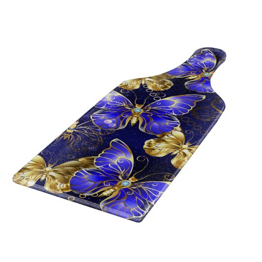 Compositie met Sapphire Butterflies Snijplank (Hoek)