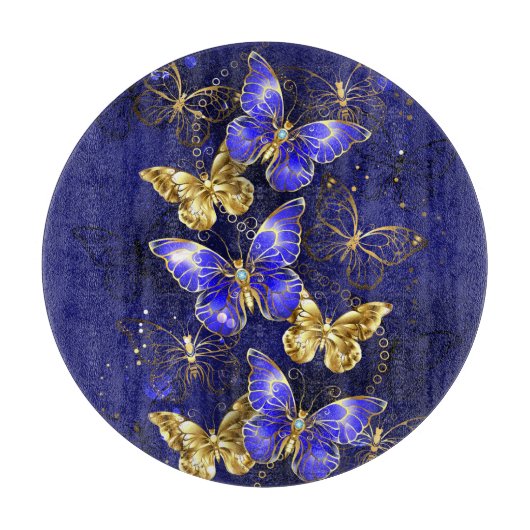 Compositie met Sapphire Butterflies Snijplank (Voorkant)
