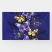 Compositie met Sapphire Butterflies Spandoek (Horizontaal)