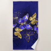 Compositie met Sapphire Butterflies Strandlaken (Voorkant)