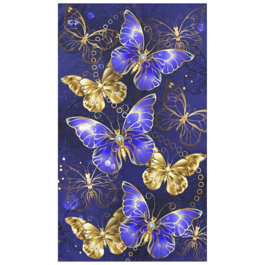 Compositie met Sapphire Butterflies Tafelkleed (Voorkant)